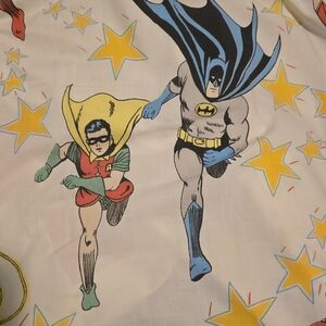 DC Comic Batman Superman Wonder Woman Flash Characters 1977 Double Flat Sheet